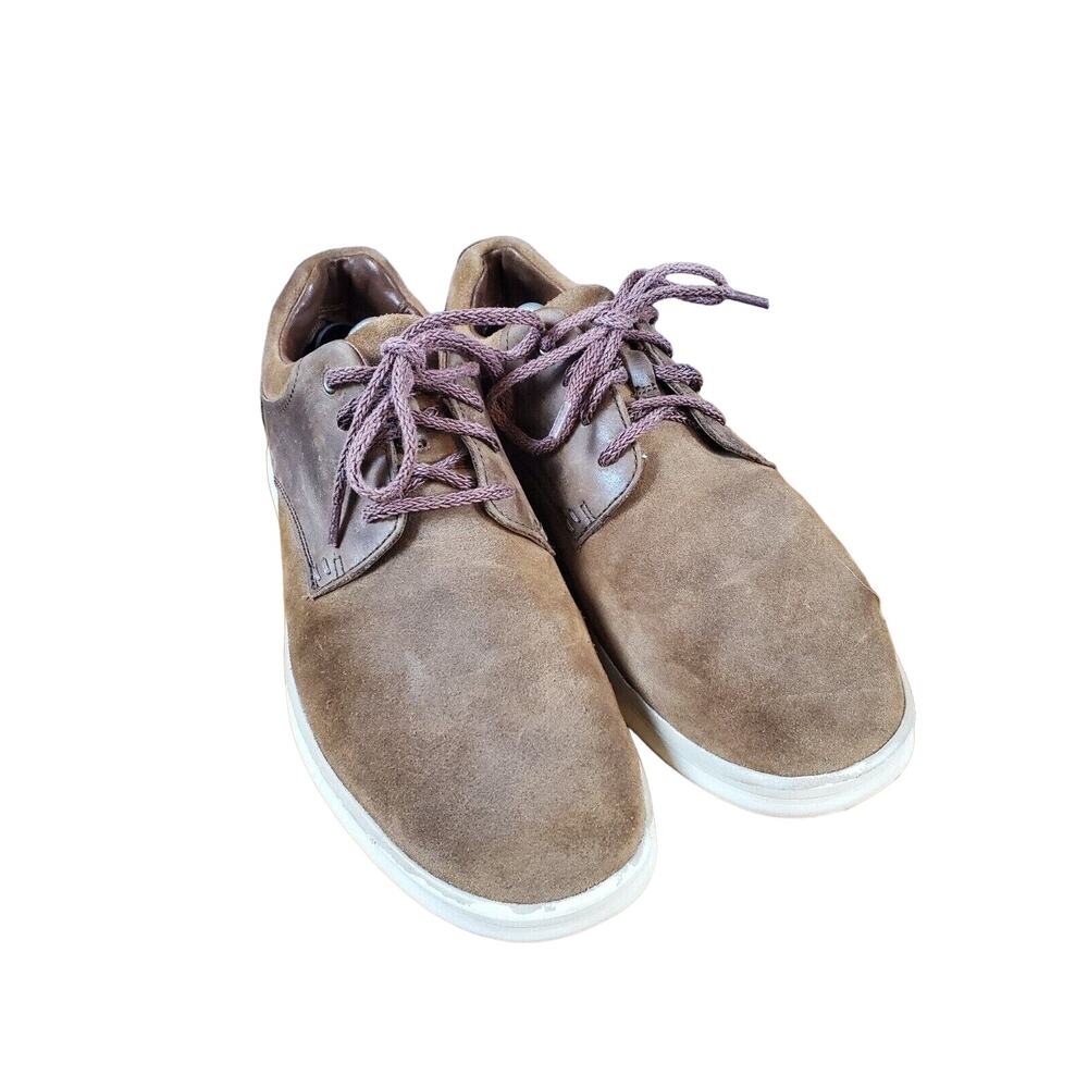 UGG Men's Hyperlite Suede Oxfords. Brown. Size 11.5. Missing Inserts.